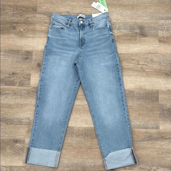 DKNY BLUE Cropped Jeans HIGH RISE STRAIGHT SIZE 8P - Picture 1 of 6